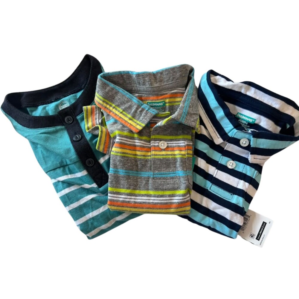 Garanimals & Wonder Nation Boys Shirts 2T,4T,5T Short Sleeve Bundle of 3 New
